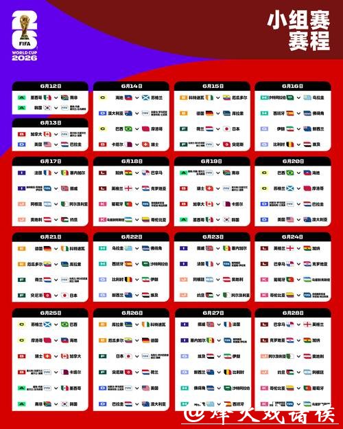 2026世界杯外围赛程时间表全解析